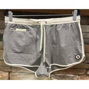 Women’s VUORI VW361 Gray Drawstring TAVI 2” Shorts Size L *B8